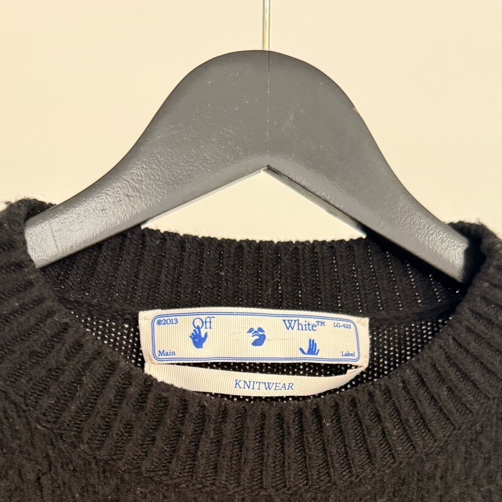 Off-Withe Brushed Wool Sweater - image 8